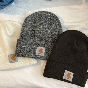 three carhartt beanies